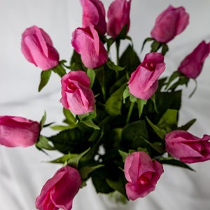 Pink Real Touch Rose Bud-Realistic Artificial Flowers