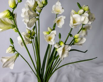 Freesia Wit Real Touch - Realistische kunstbloemen