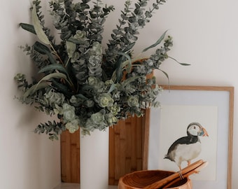 Eucalyptus Arrangement, Faux Eucalyptus Leaves, Realistic Artificial Greenery for Home Decor