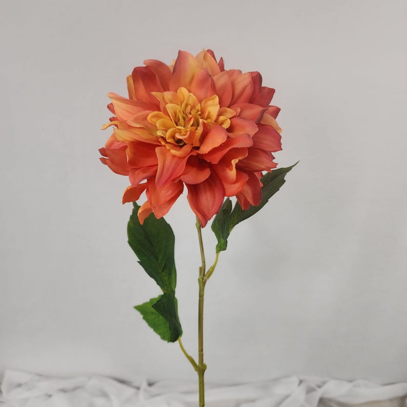 Rust Dahlia Silk Touch- Realistic Artificial Flowers