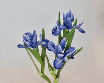 Blue Dutch Iris - Realistic Artificial Flowers
