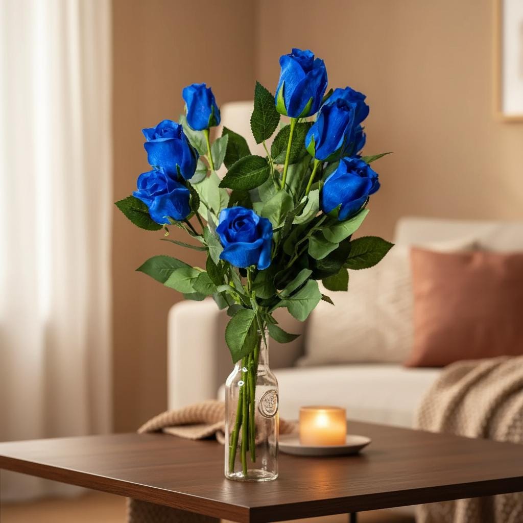 MACTING 60 Rose Artificiali Realistiche Al Tatto, Con Stelo, Rosa