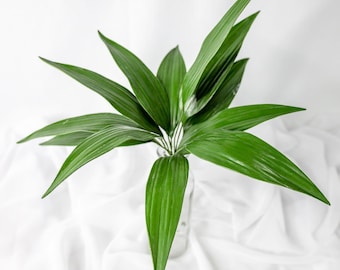 Paquete de 12 hojas de lirio artificiales de tacto real, vegetación artificial