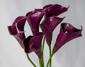 Mini Calla Lily Aubergine - Fiori artificiali realistici