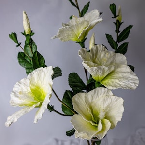 White Large Hibiscus- Realistic Artificial Flowers