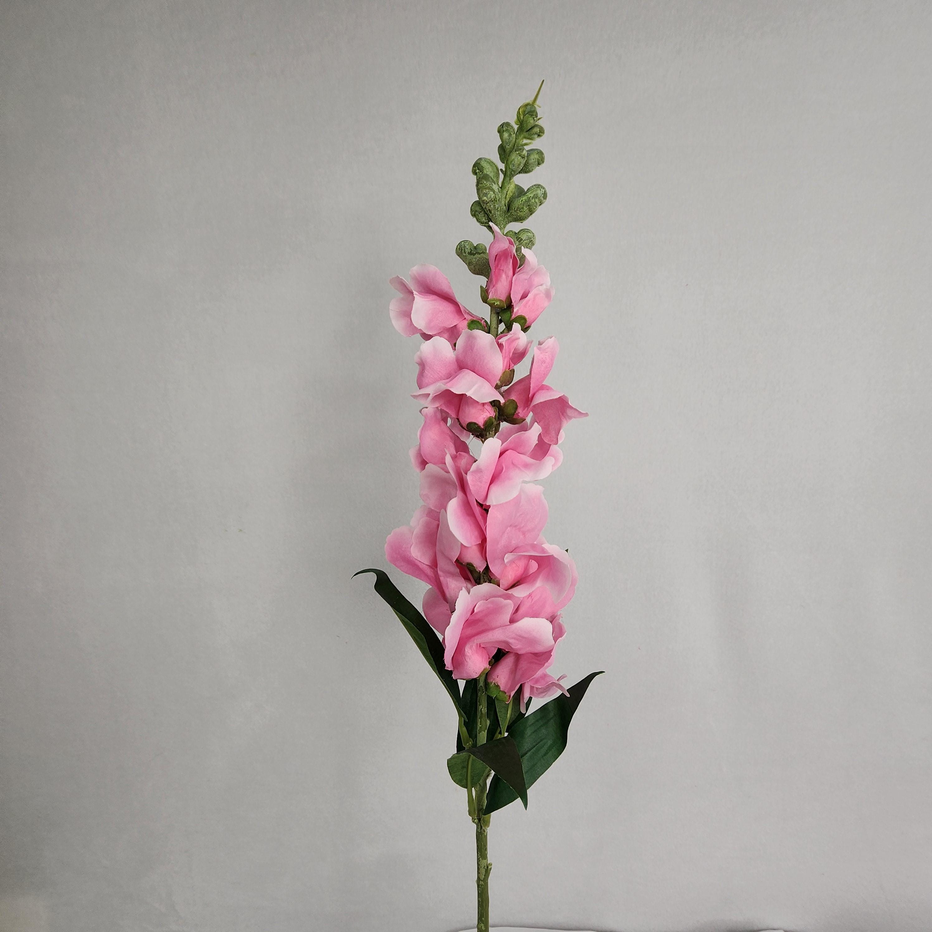 Deep Pink Snapdragon Artificial Soft Touch Silk Flowers - Realistic ...