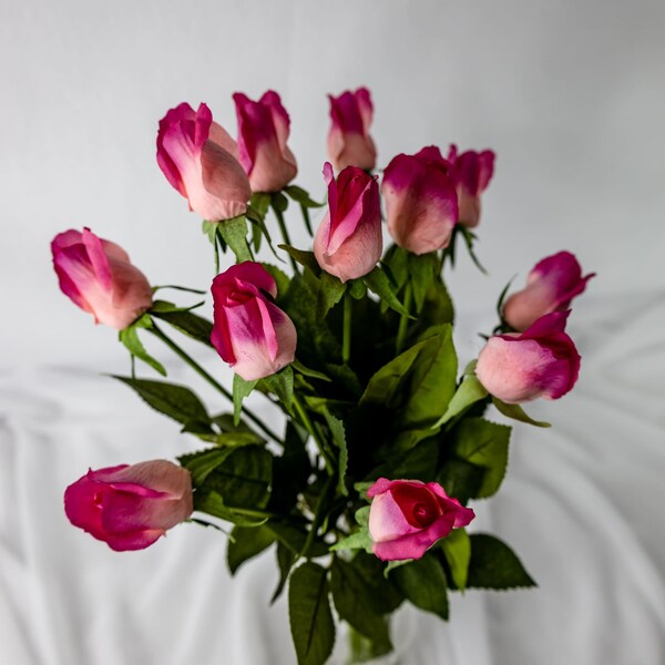 Fuchsia Real Touch Rose Bud