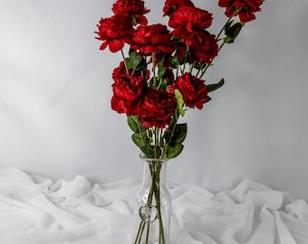 Red Peony Mini Bloom - Realistic Artificial Flowers