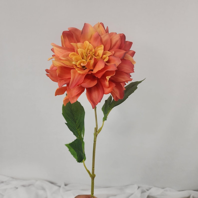 Rust Dahlia Silk Touch- Realistic Artificial Flowers