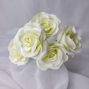 White Velveteen Bloom - Realistic Artificial Flowers