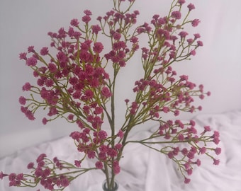 Real Touch Schleierkraut Pink | Künstlicher Schleierkrautstengel 70 cm | Kunstblumen für Hochzeitsdekor, Blumensträuße, Home Styling, künstliche Blumen