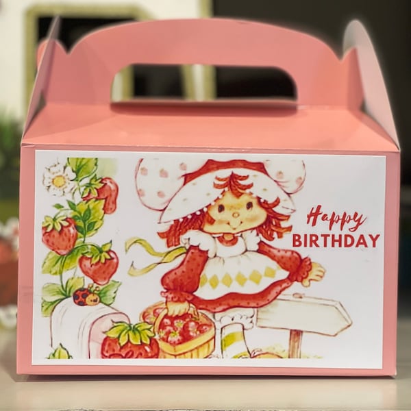 Vintage Strawberry Shortcake gable box party favors