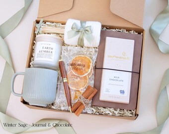 Notebook Gift Box for Her, Pen, Mug, Candle, Thank You, Employee, Coworker, Congratulations, Retirement