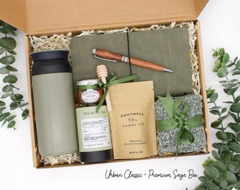 Corporate Tea Gift Box for Clients, Employee Appreciation, Honey, Tumbler, Journal, Thank You, Christmas