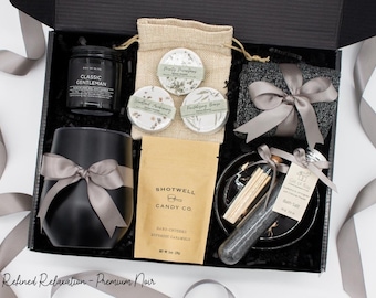 Spa Gift Basket for Men Care Package: Tumbler, Shower Steamers. Birthday, Christmas, Husband, Boyfriend