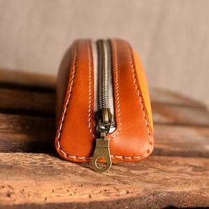Trousse en cuir femme homme - Cartable - Papeterie de luxe - Etui à stylo en cuir