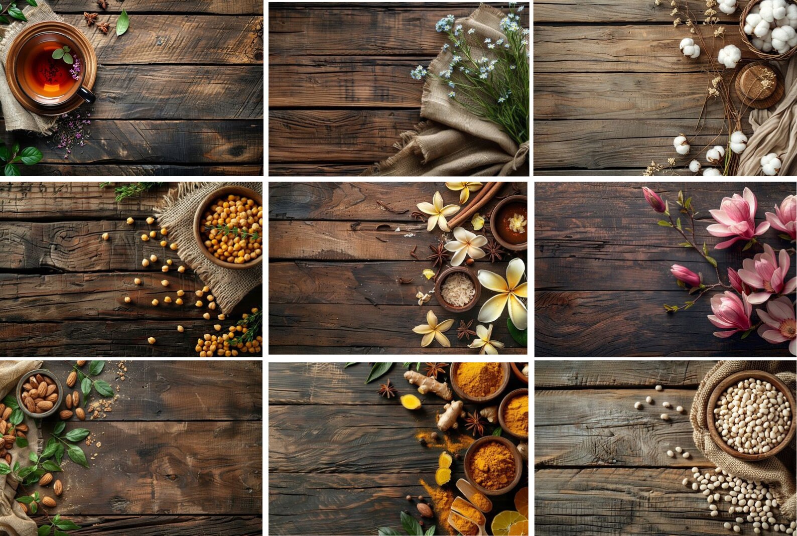 282 Table Flat Lay Mockup Bundle Rustic Backdrop Mockup Products ...