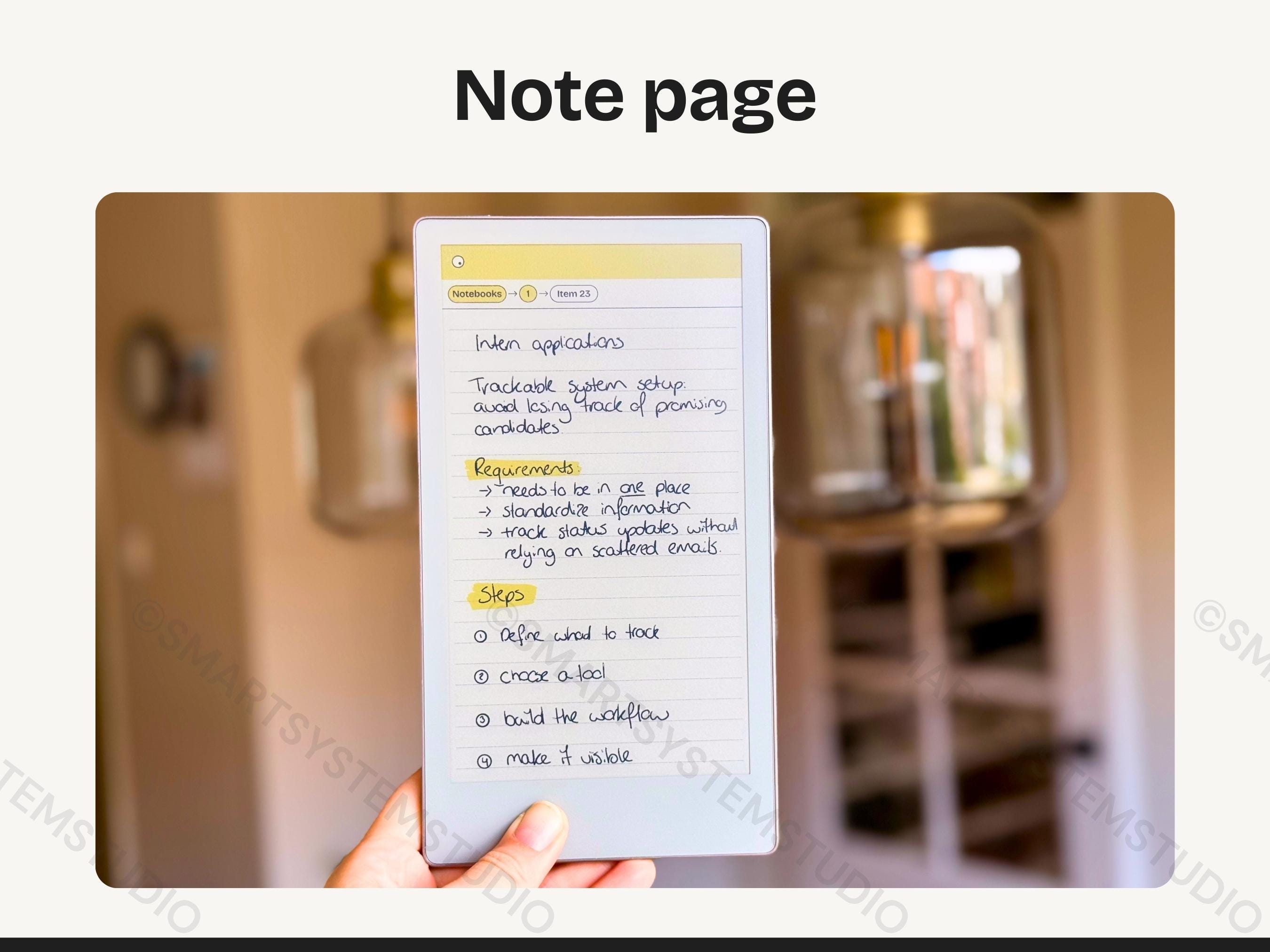 Notebook Template for Remarkable Paper Pro Move | Minimalist ...