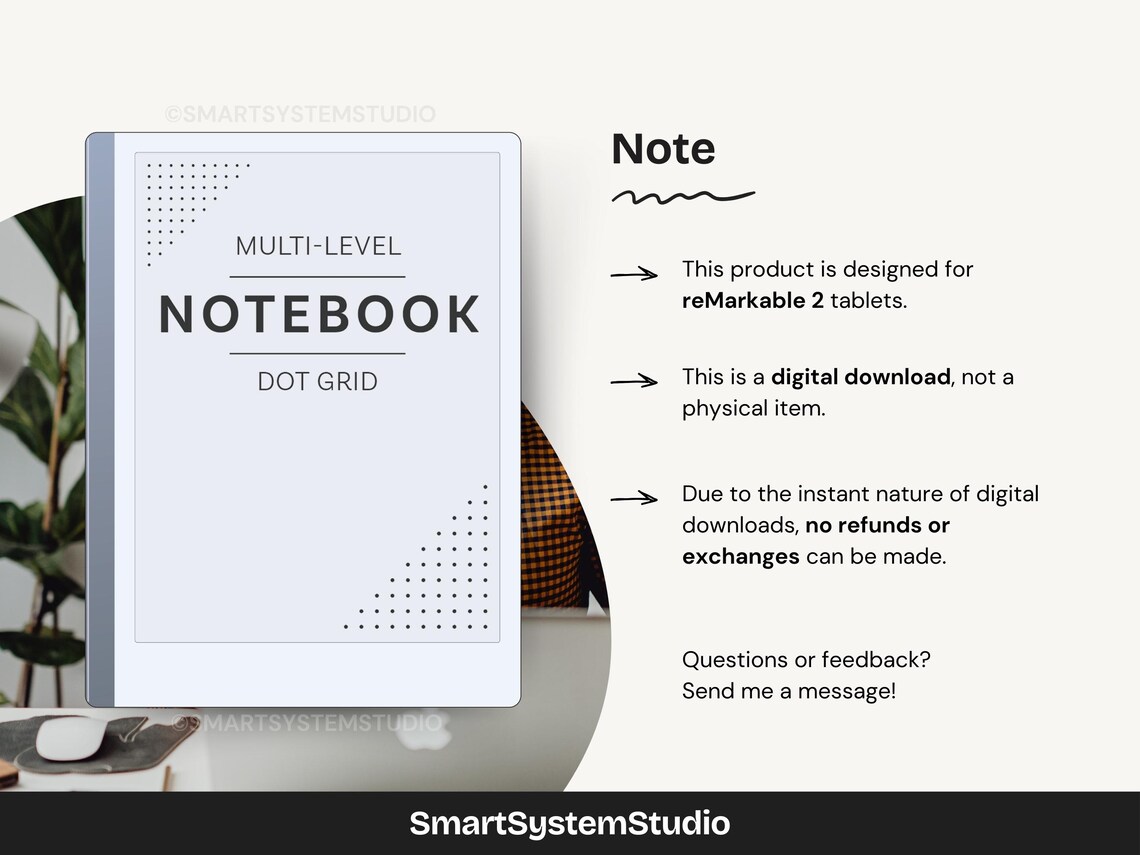 Cornell Notes Digital Notebook for Remarkable 2 & Paper Pure | Note ...