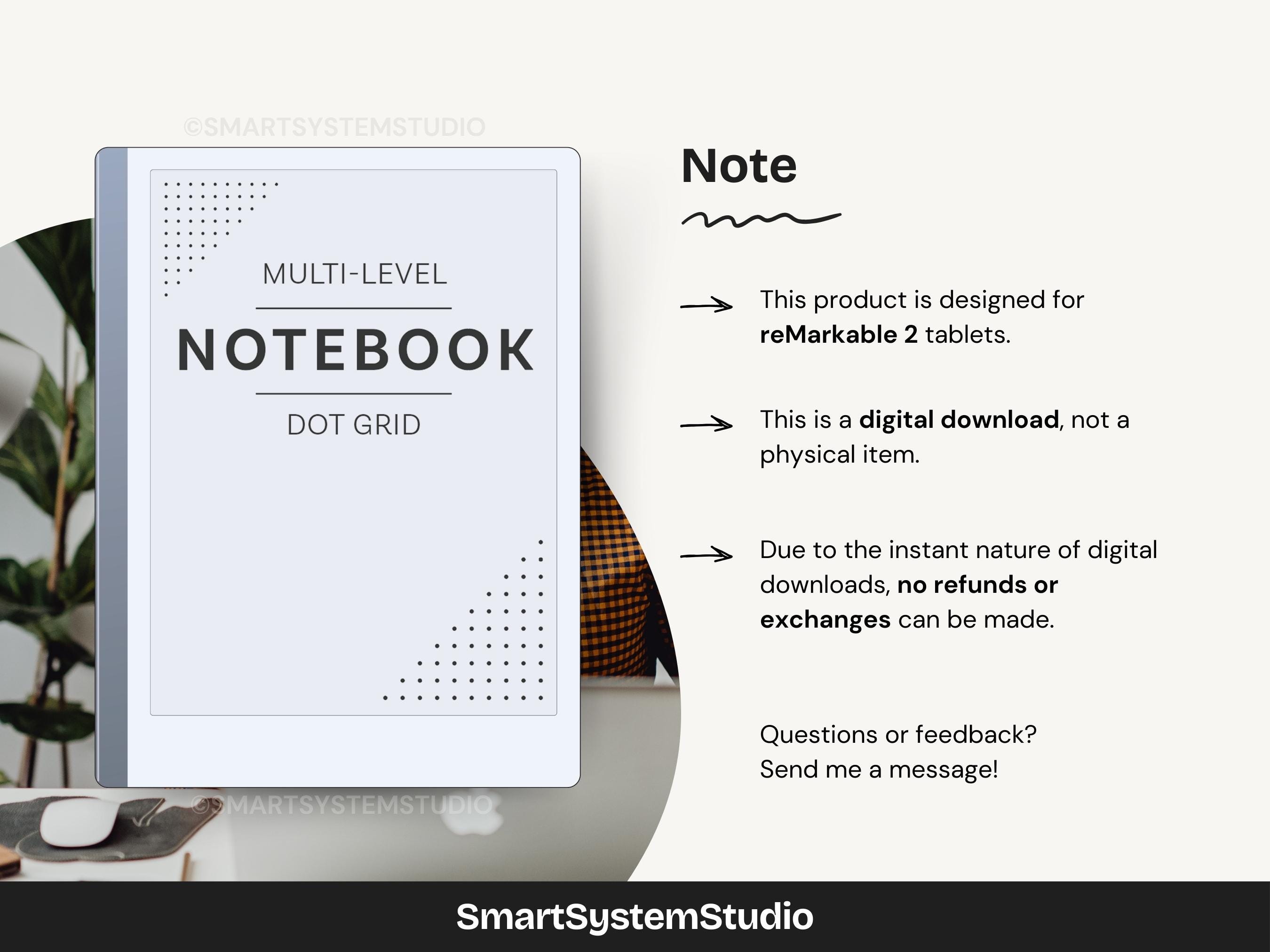 Cornell Notes Digital Notebook for Remarkable 2 & Paper Pure | Note ...