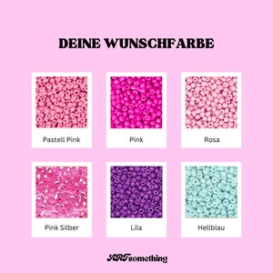 Wunschfarben Pink, Rosa, Blau, Lila usw.