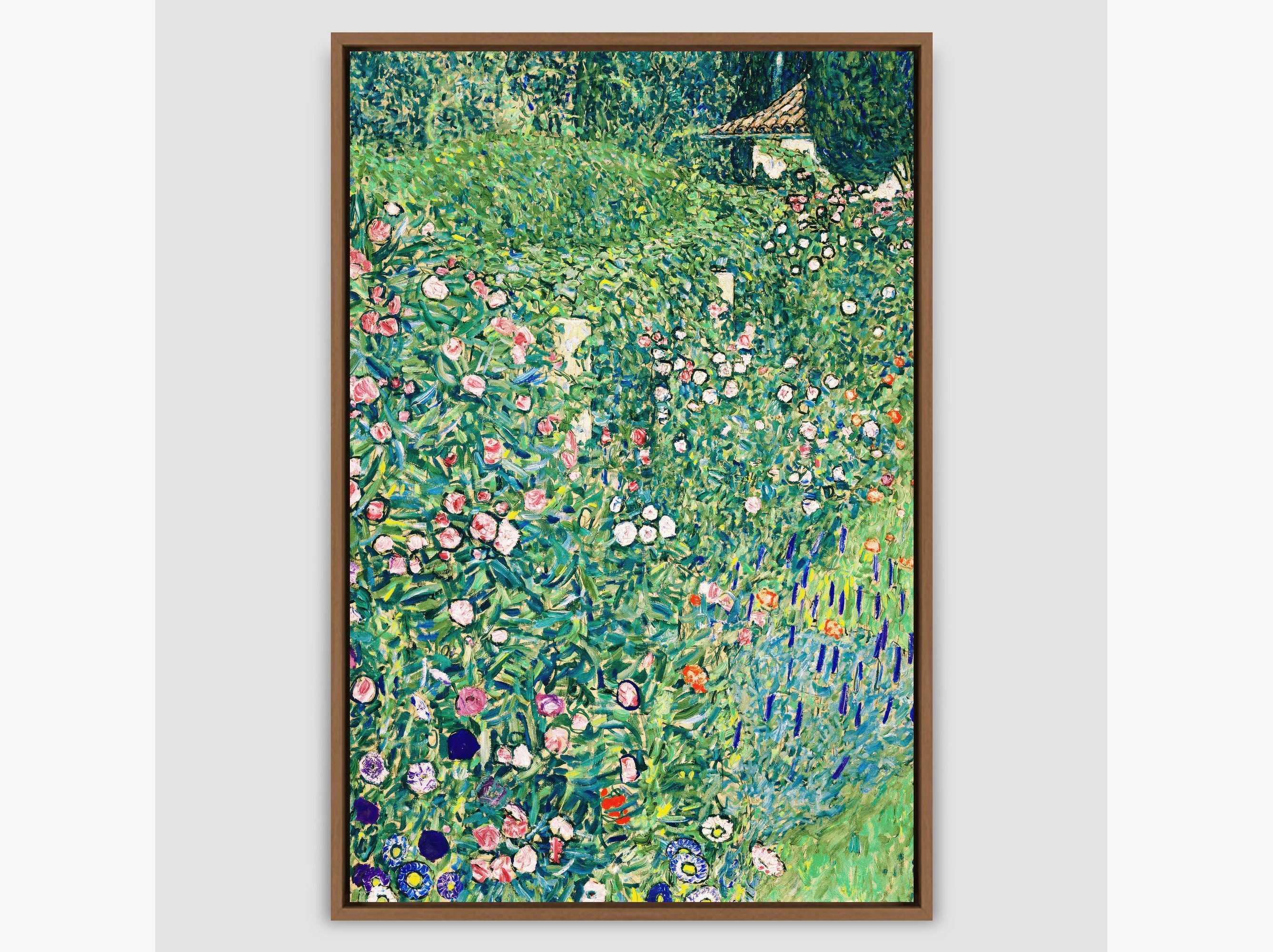 Gustav Klimt Italian Garden Landscape, Framed Canvas Print Wall Art ...