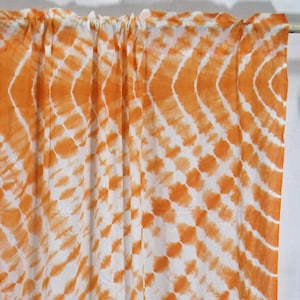 Boho tie-dye shibori-katoenen gordijnen, handgedrukte boerderij-caféstijl