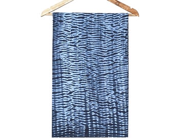 Boho Cotton Tie Dye Shibori Fabric, Hand-Dyed Bohemian Sewing Material, by the yard fabric