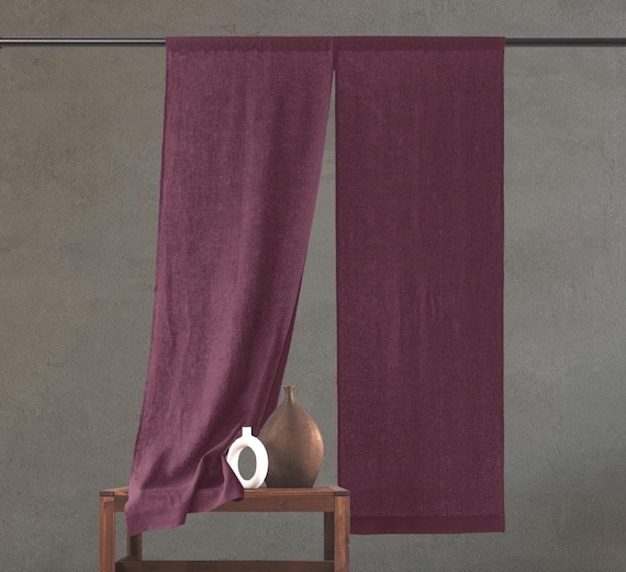 Boho Japanese Cotton Noren Curtain – Custom Door Panel Drapes, Room Divider Curtains, Doorway Custom Size Various colors Noren Panels