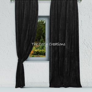 Blackout Velvet Curtains, Heavy Velvet Drapes, Extra Long Custom Curtains, Extra Wide Living Room & Bedroom Curtains, Velvet Curtain Panel