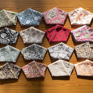 Boho Hand Block Print Cotton Cloth Napkins | Reusable Eco Friendly Wholesale Dinner Set image 10
