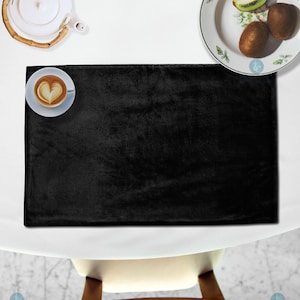 Velvet Placemats, Fabric Placemat Set of 4 6 8 10 12 16 24 32, Washable Table Dinning Mats for Party Kitchen Decor Housewarming Gift 13x18&quot;