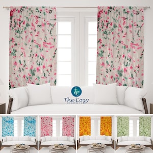 2 Panel Boho Style Cotton Curtain Panels - Vibrant Tie Dye Cotton Curtains - Chic Drapery for Living Room & Bedroom, Custom Cotton Drapes