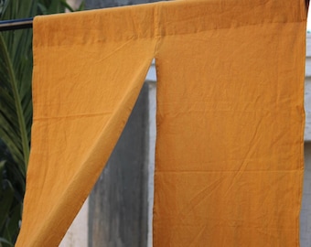 Cotton Noren Door Curtain, Japanese Style Split Panel, Minimalist Doorway Curtain for Kitchen Entryway USA/UK/CANADA