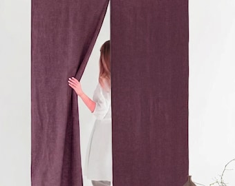 Cortinas Noren japonesas de algodón estilo bohemio – Cortinas para exteriores e interiores, paneles para puertas, cortinas divisorias de ambientes, cortinas Japandi de cocina a medida, bolsillo para barra.