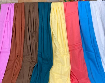 100 % reiner Baumwollvoile-Stoff, leuchtende Farben, handbedruckt (1 Yard)