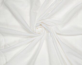 Boho Cotton Voile Fabric: Solid Plain Weave, Dressmaking Material, By The Yard