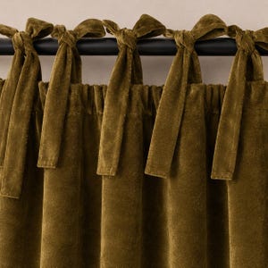 Cotton Velvet Blackout Curtains, Custom Size Window Panels, Thermal Light Blocking Home Decor