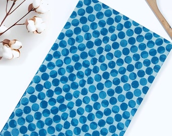 Blue Indigo Dyed Cotton Fabric: Indian Summer Dress Material