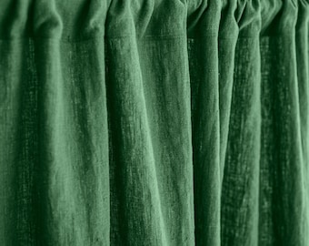 100% Natural Solid Cotton Living Room Curtains, Light Filtering Window Panel Drapes, Custom Size Sheer Shower Curtains, Rod Pocket