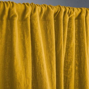 Custom Cotton Curtains, Extra Long Sone-Washed Thick Curtain, Farmhouse Panel Drapes for Living Room, Bedroom, Rod Pocket, Cafe Drapery