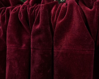 Luxurious 100% Blackout Velvet Curtain for Bedroom, Living Room, Burgundy Blackout Velvet Curtain Thick Heavy Extra Wide Long Thermal Drapes
