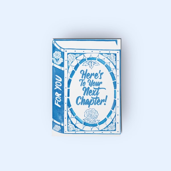 Next Chapter; Retirement/New Job/Moving Greeting Card Handmade by Rose Line