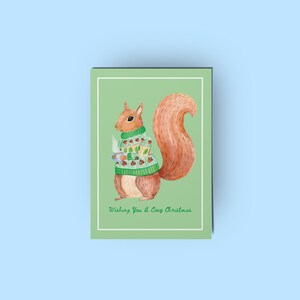 Cosy Christmas Squirrel Card