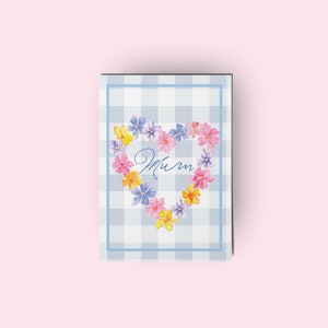 Mum Floral Illustration Greeting Card Handmade by Rose Line - Mother's Day / Mum Birthday