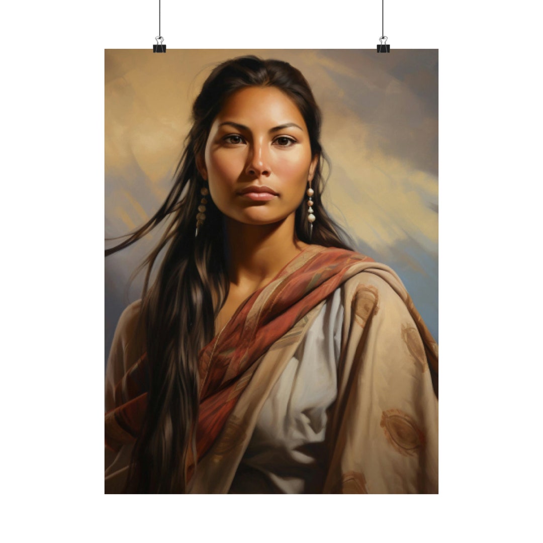 Sacagawea Portrait Iconic Native American Guide Tribute to - Etsy
