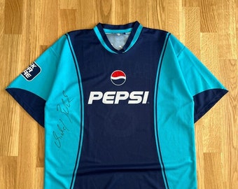 Echte vintage Pepsi-merchandise met Michael Ballack handtekening T-shirt Jersey