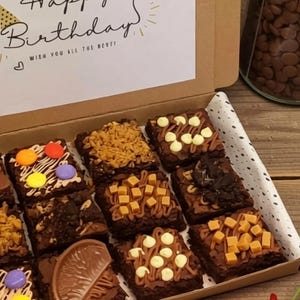 PersonalisedTriple Chocolate Fudgy Brownies – Letterbox Gift.