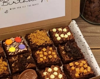PersonalisedTriple Chocolate Fudgy Brownies – Letterbox Gift.