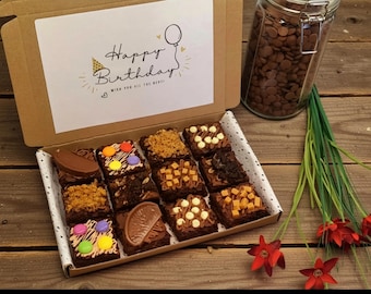 PersonalisedTriple Chocolate Fudgy Brownies – Letterbox Gift.